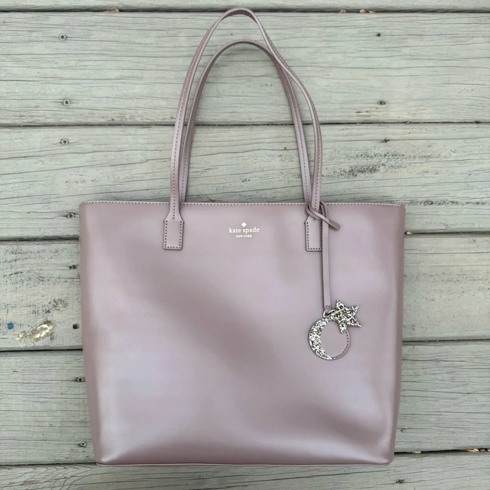 Kate Spade New York Kearny Street Grecia Tote Bag Purse in Taupe Leather